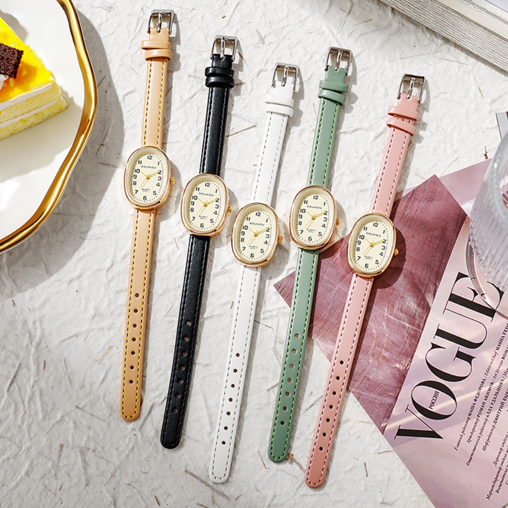 Luxury Watch Leather - 럭셔리 타원형 다이얼 여성 시계 패션