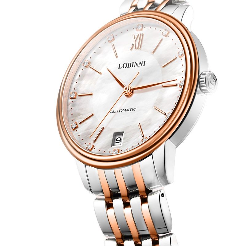 Luxury Watch Japan Brand - LOBINNI 여성용 자동 기계식 시계 다이아몬드