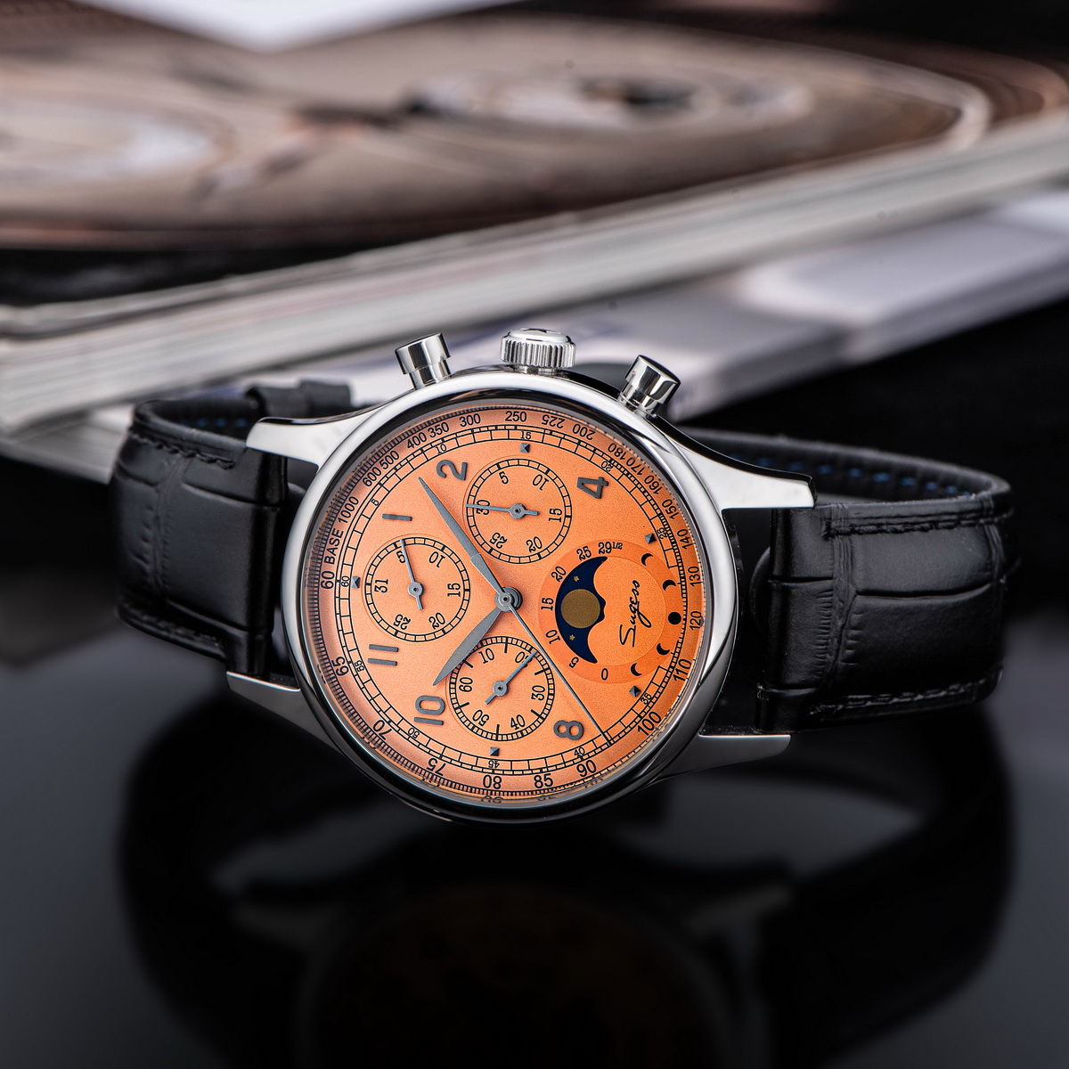 남성용 크로노그래프 Tianjin ST1908 Swan - Moonphase Complication Watch 리뷰 및 가격