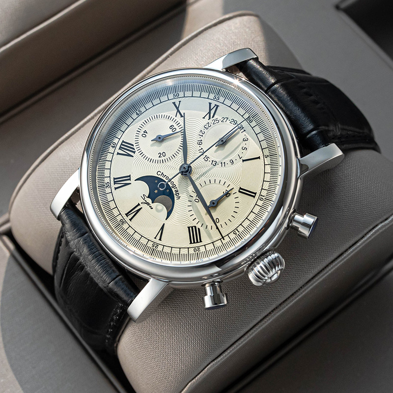 Sugess 남성용 기계식 시계, 오리지널 ST1908 - Moonphase Complication Watch 리뷰 및 가격