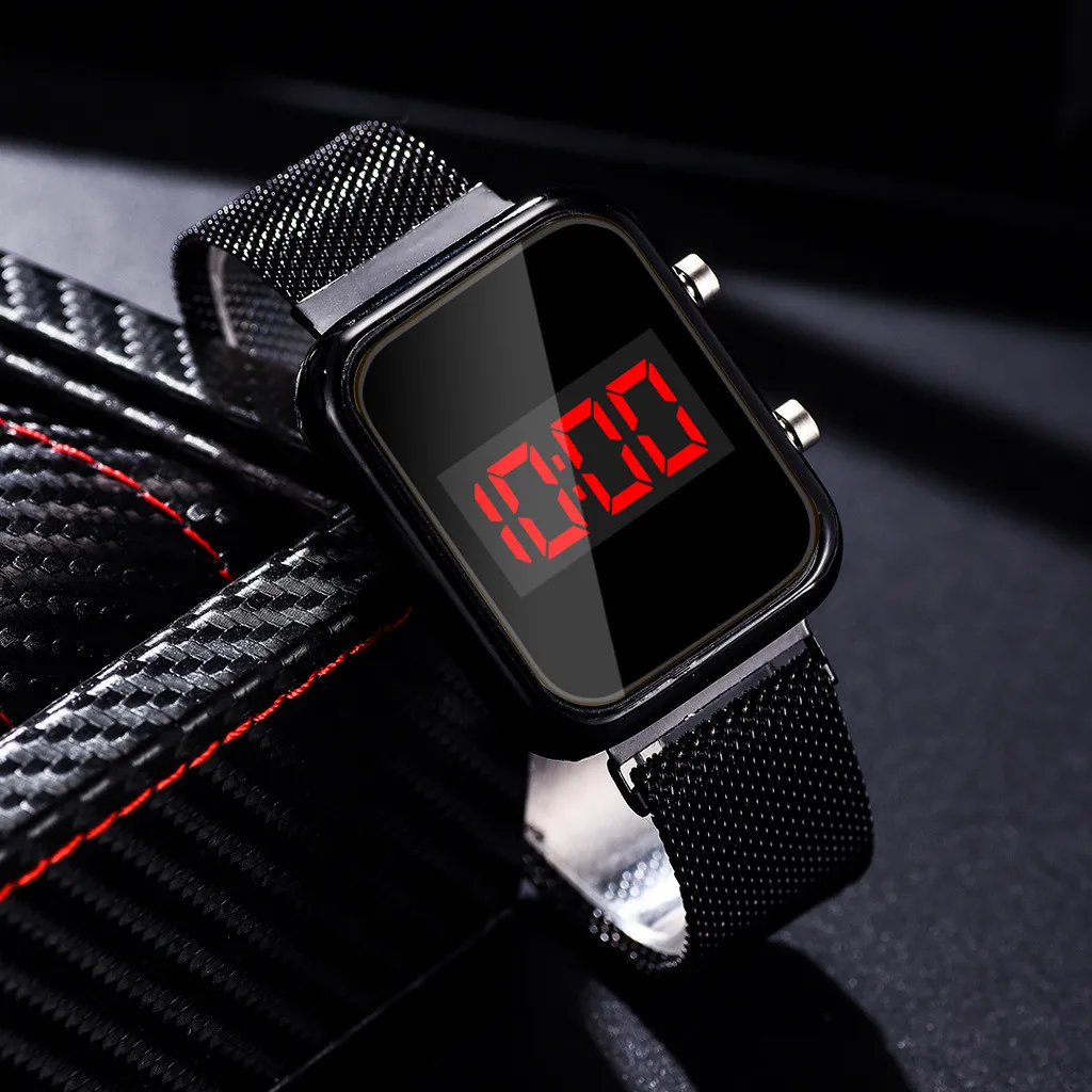 패션 마그네틱 버클 직사각형 LED 디지털 시계 남성  - Luxury Watch Winder 리뷰 및 가격