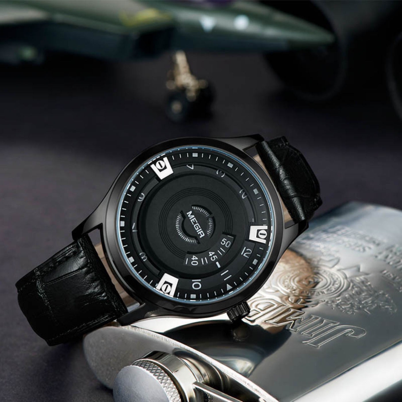 MEGIR 남성용 시계 고급 가죽 스트랩 스포츠 밀리터 - Luxury Watch Leather 리뷰 및 가격