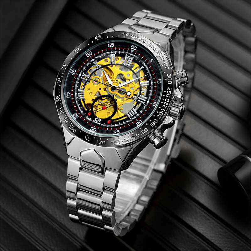 남성용 스켈레톤 자동 기계식 손목시계, 고급 브랜드,  - Luxury Watch Winder 리뷰 및 가격