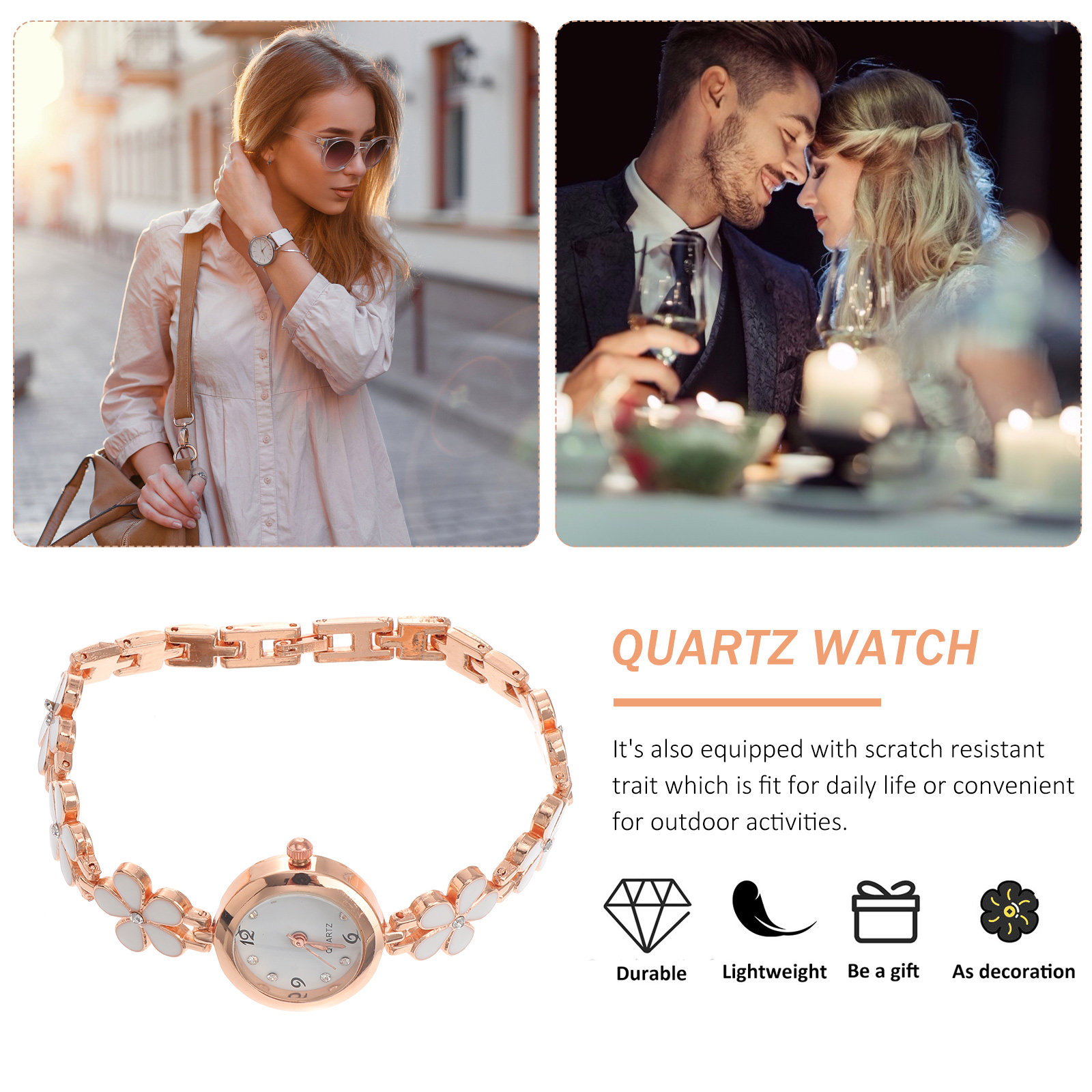 여성용 우아한 크리스탈 쿼츠 팔찌 시계, 가벼운 무게, - Luxury Watch 리뷰 및 가격