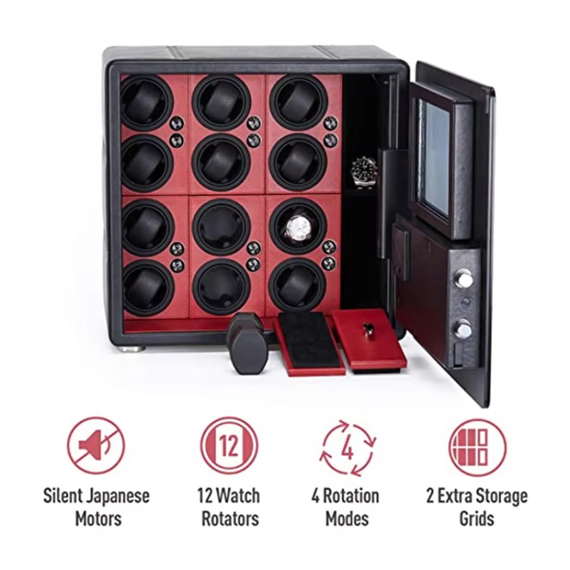 럭셔리 12개 자동 로터 및 보석 보관 디지털 지문 인 - Luxury Watch Winder 리뷰 및 가격