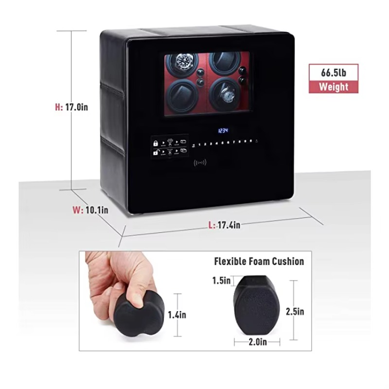 럭셔리 12개 자동 로터 및 보석 보관 디지털 지문 인 - Luxury Watch Winder 리뷰 및 가격
