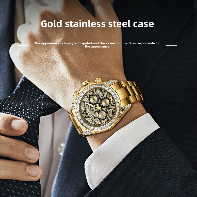 스테인리스 스틸 뉴 골드 6핸즈 문페이즈 스켈레톤 야광 - Moonphase Complication Watch 리뷰 및 가격