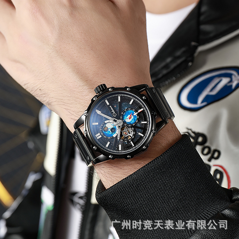 스테인리스 스틸 갤럭시 문페이즈 시리즈 투르비옹 스켈레 - Moonphase Complication Watch 리뷰 및 가격