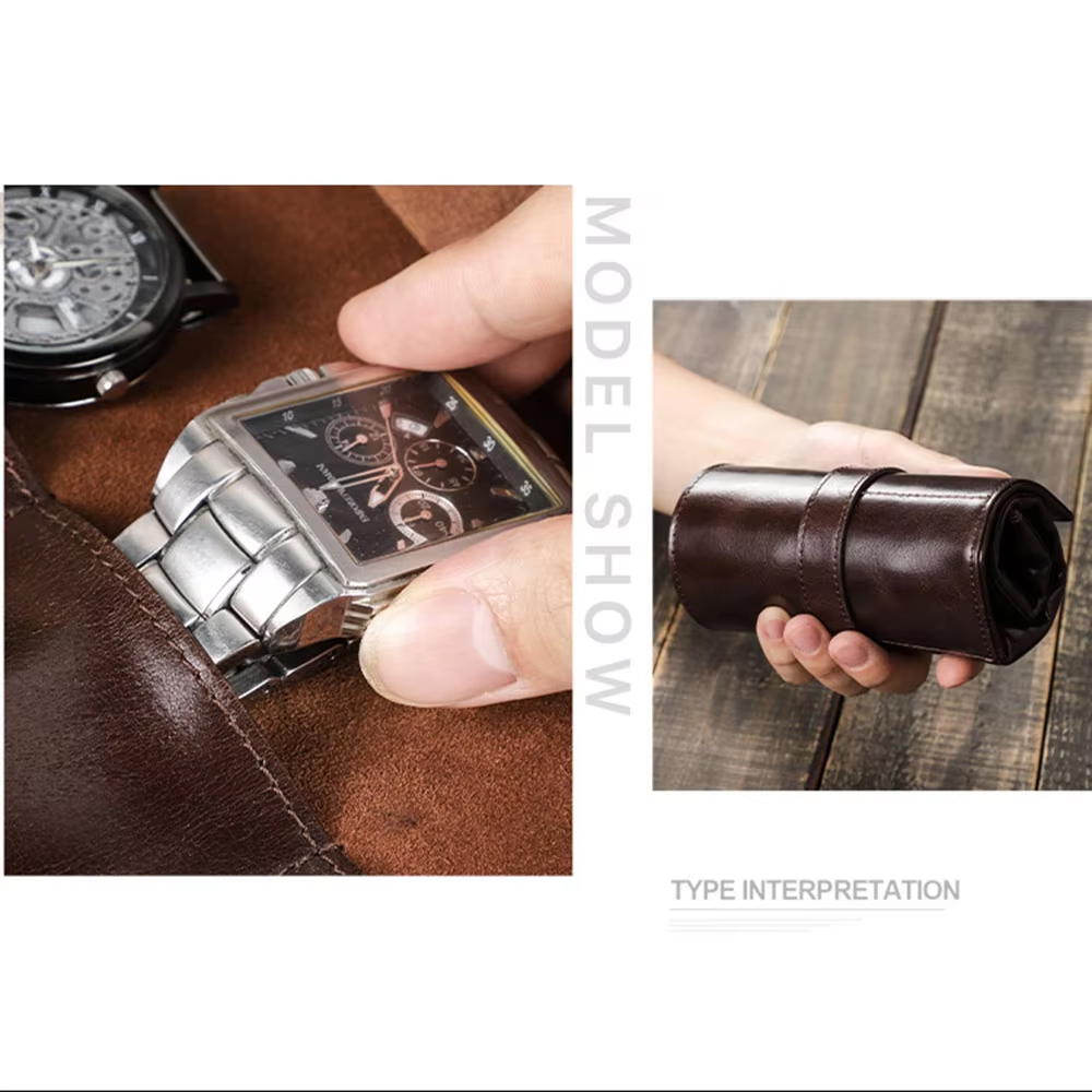 100% 정품 소가죽 시계 롤 케이스 6 슬롯 CONT - Luxury Watch Leather 리뷰 및 가격